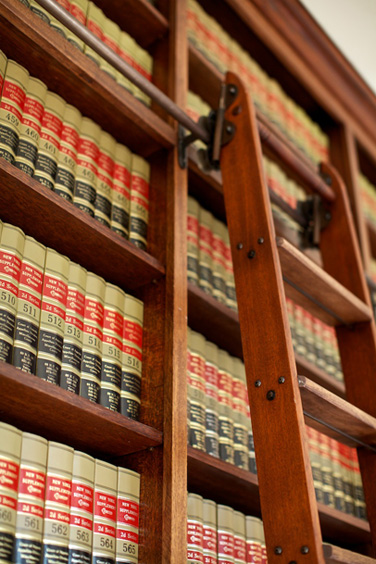 image of legal books on shelves