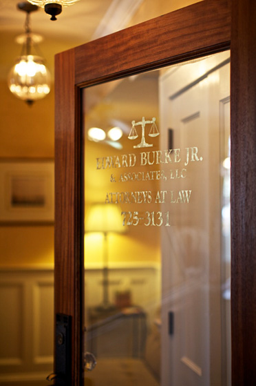 image of the door into the office of Edward Burke Jr. and Associates, Attorneys at Law